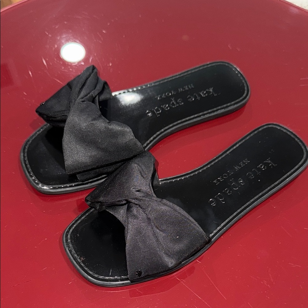 Kate Spade Black Bow Sandals size 7